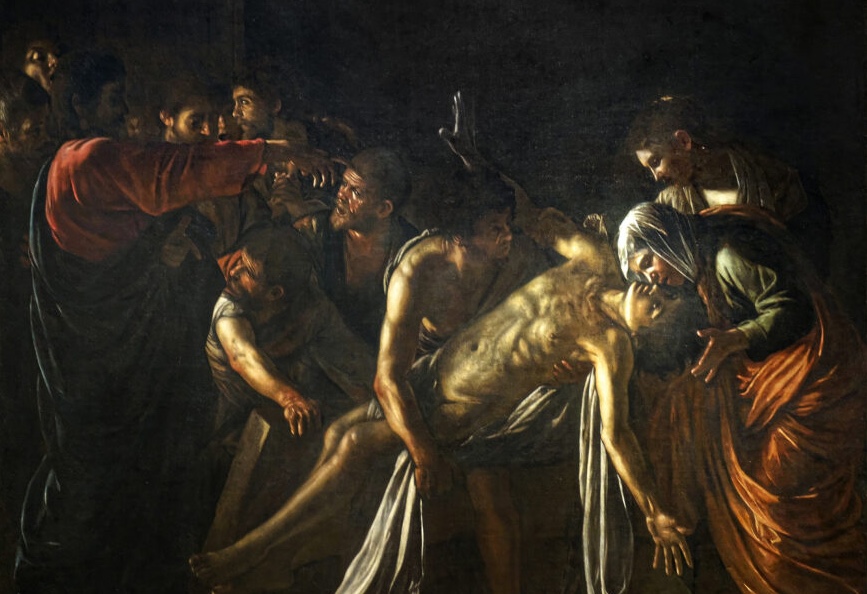 Resurrection of Lazarus, Caravaggio (c.1609)